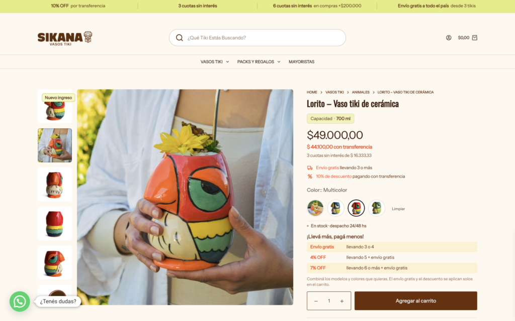 Catalogue with swatches and badges