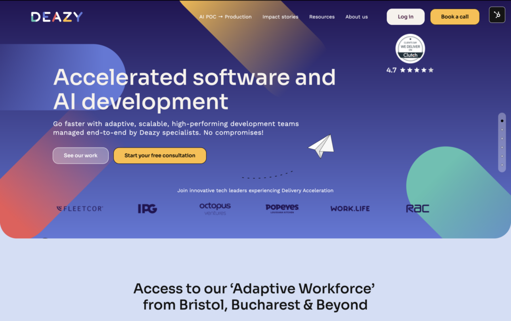 HubSpot pages for a tech company