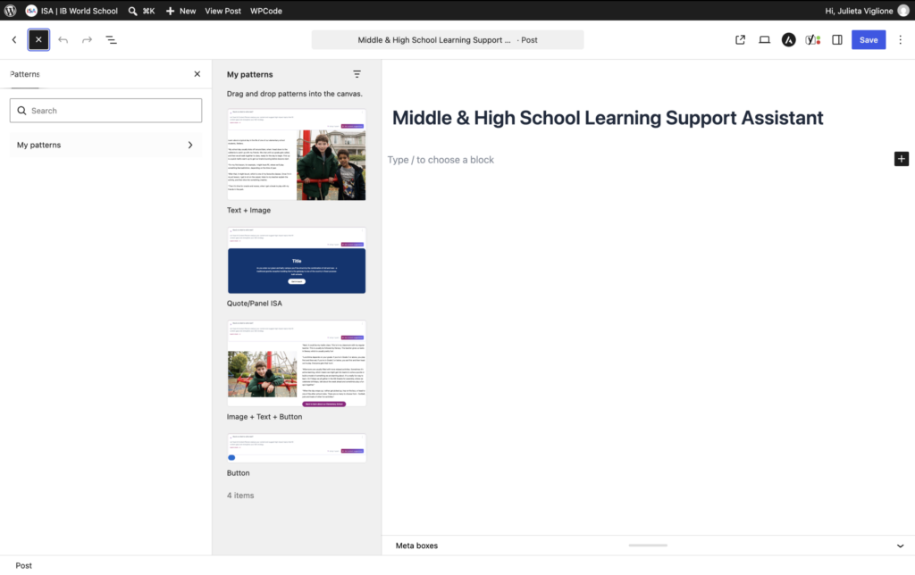 WordPress menu for the Editor role compared with Administrator